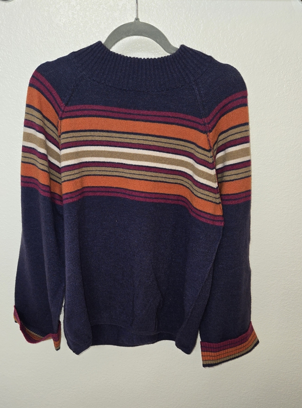 Democracy Navy Knit Crewneck‎ Sweater Size Large